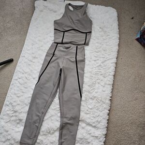 Abercrombie & Fitch Gray and Black Leggings